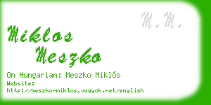 miklos meszko business card